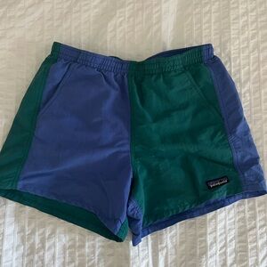 Patagonia Women's Baggies Shorts in Blue and Green